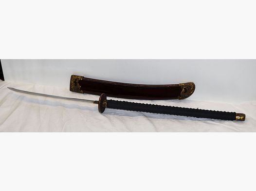 japoński miecz, katana, nagamaki, grawerunek 99999 na ostrzu