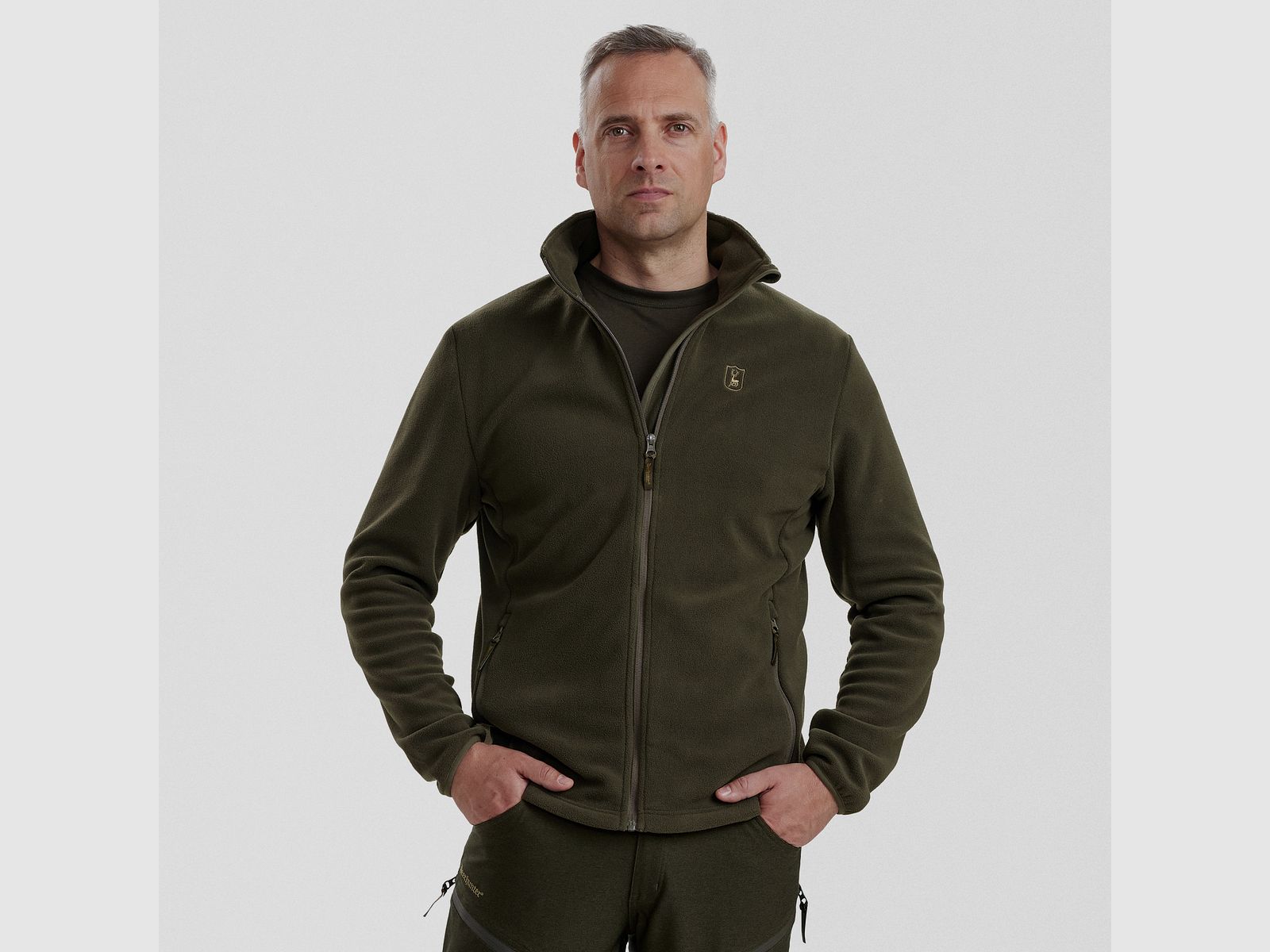 Hunting Fleece Jacket - Beluga - Size: L