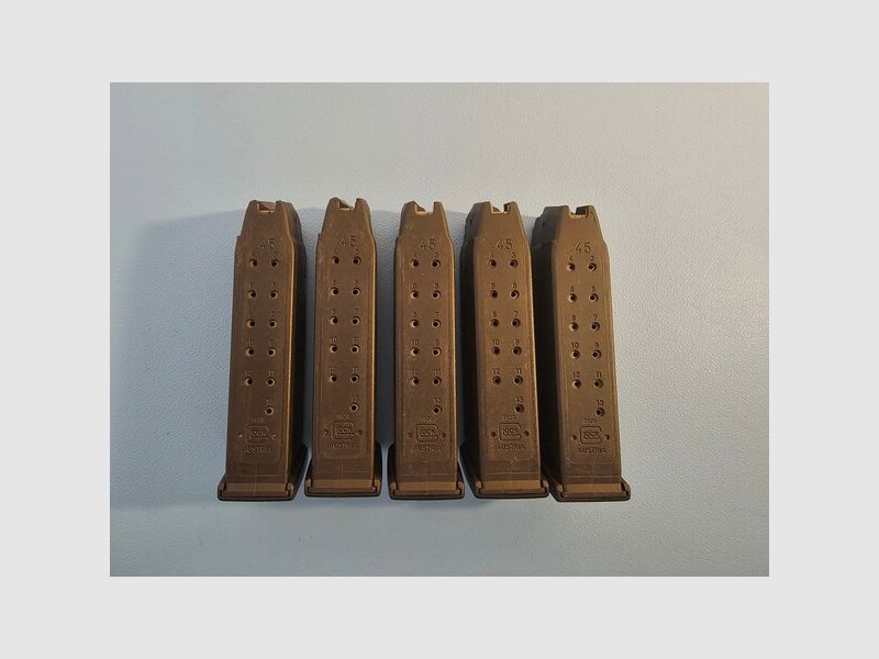 Glock 21 Magazine - 5 Stück