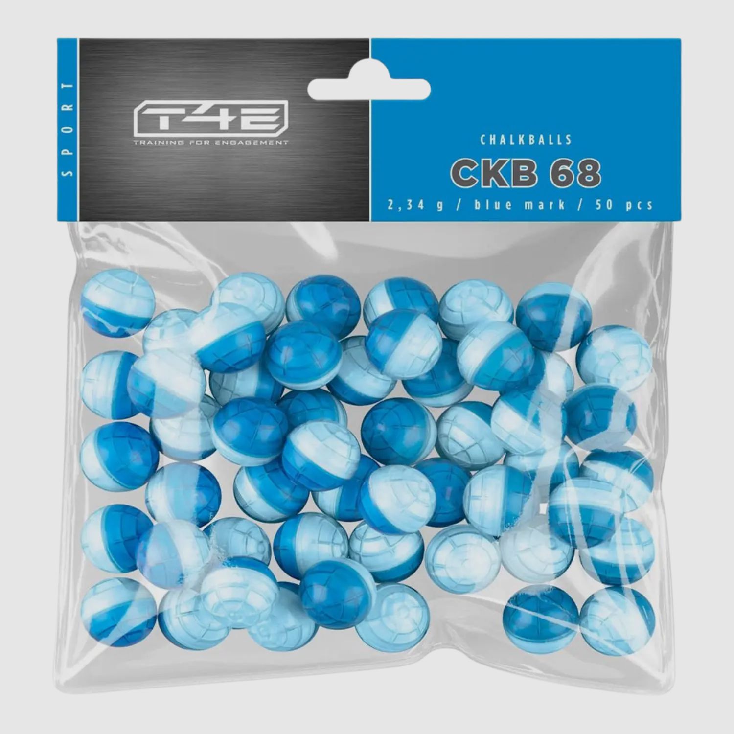 T4E Sport CKB 68 Chalkballs 50 Schuss Kaliber .68 Bluemark