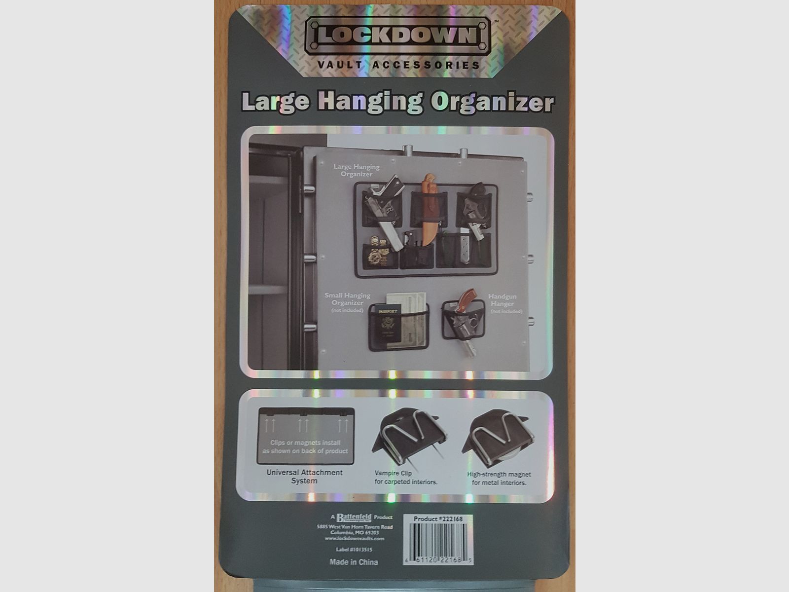 Lockdown; Large hanging organizer