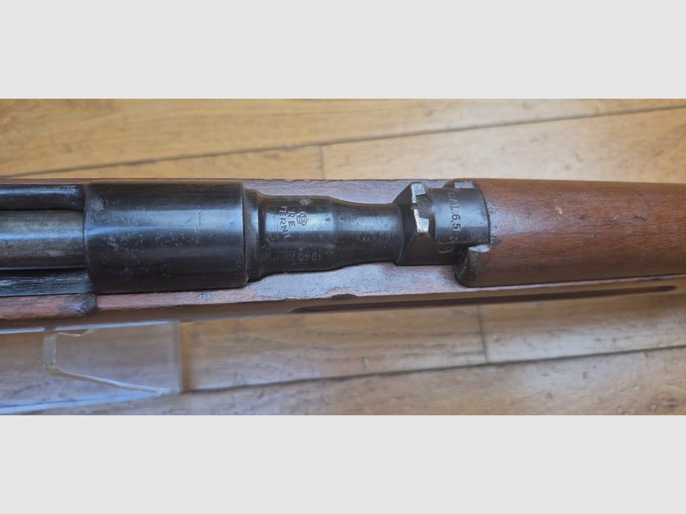 Very nice carbine Truppe Speciale Carcano Model 1938 (91/38 TS) – Arsenal of Terni – Cal. 6.5×52 – Mono-matriculation – Very nice wood – Excellent mechanical condition – Nice barrel with sharp rifling up to the muzzle – Weapon from 1940 – TBE++/TBE+++, image 1 of 34