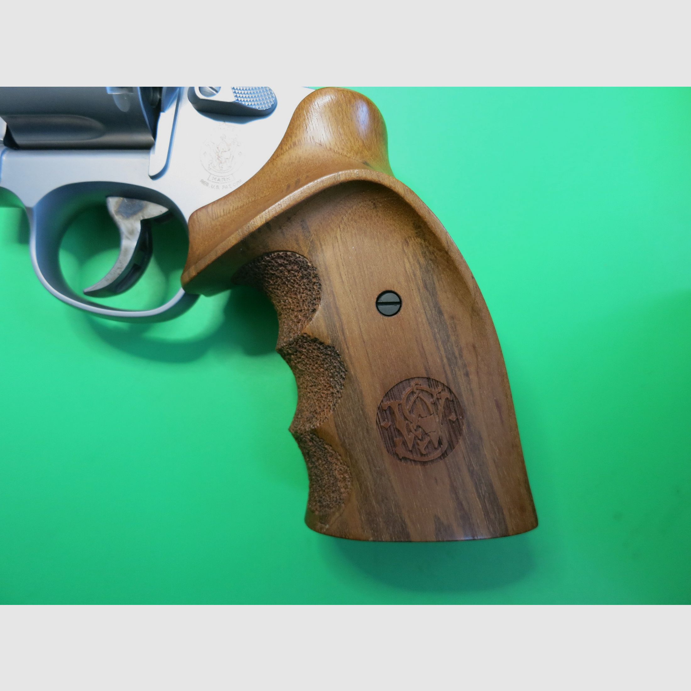Revolver, SMITH&WESSON, Mod. 686-5 Target Champion, .357 Magnum, 6" loop, roestvrij staal versie, Nill-grip    #16