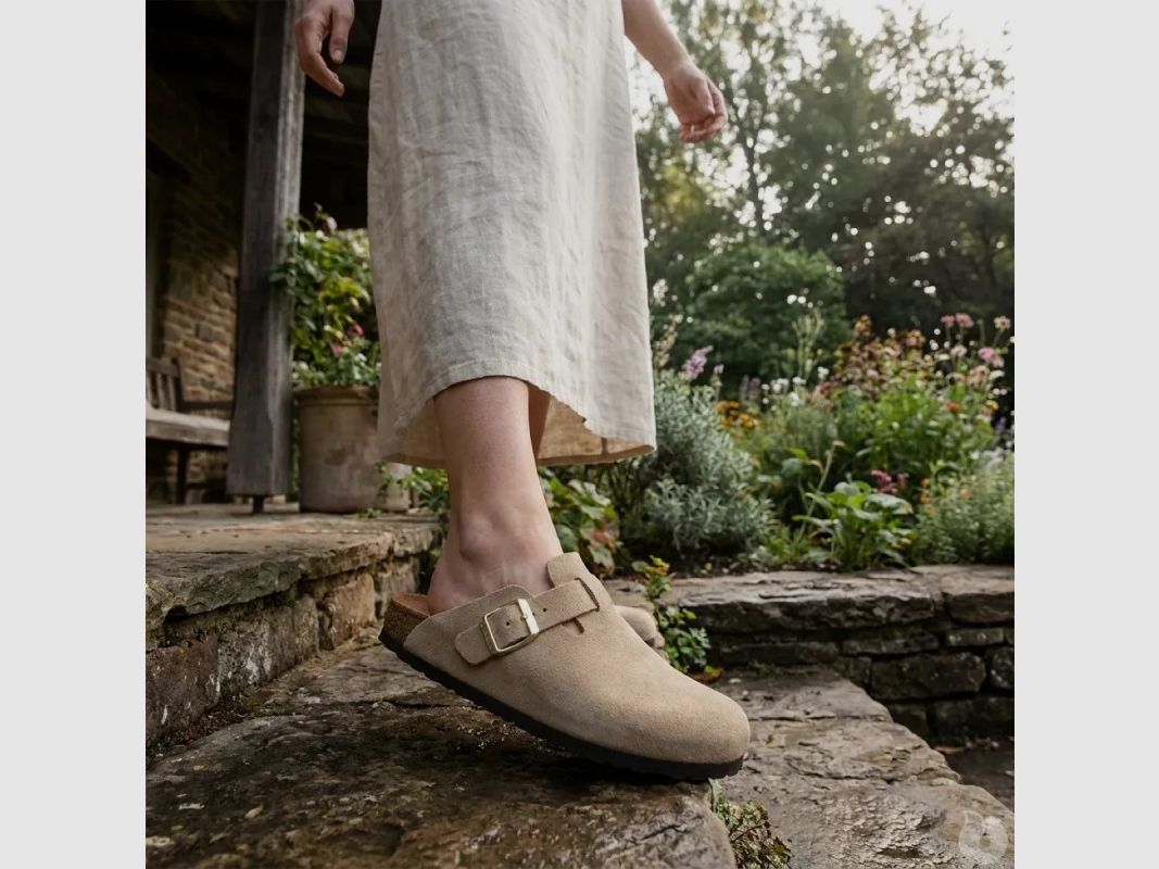 Ayoka Light Gray Leather Clogs for Women - Pog, image 3 of 4