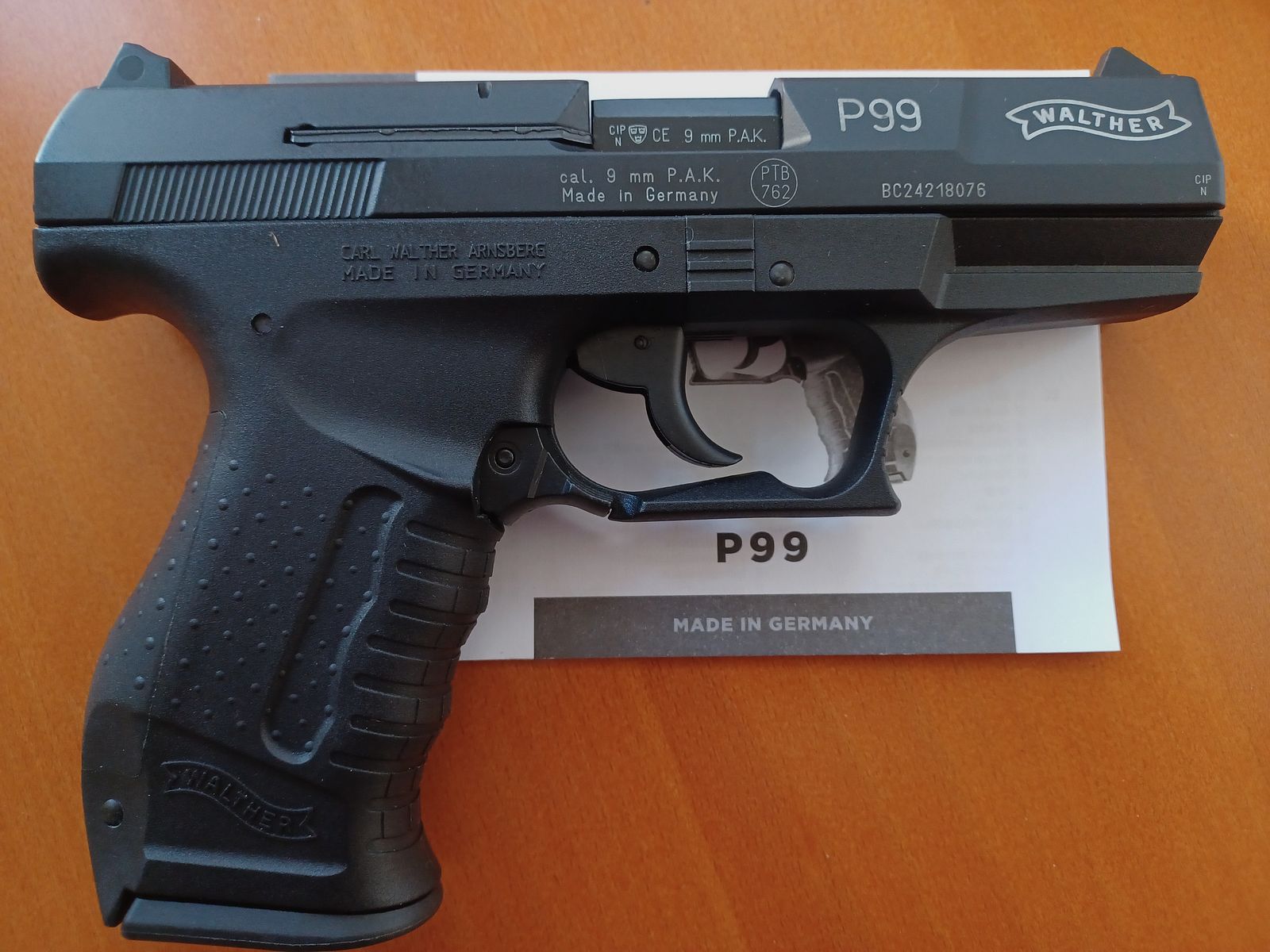 Walther P99 cal. 9mm P.A.K., image 2 of 3