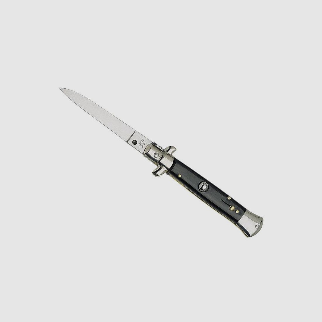 STILETTO Włoski nóż automatyczny czarna rogówka 15 cm