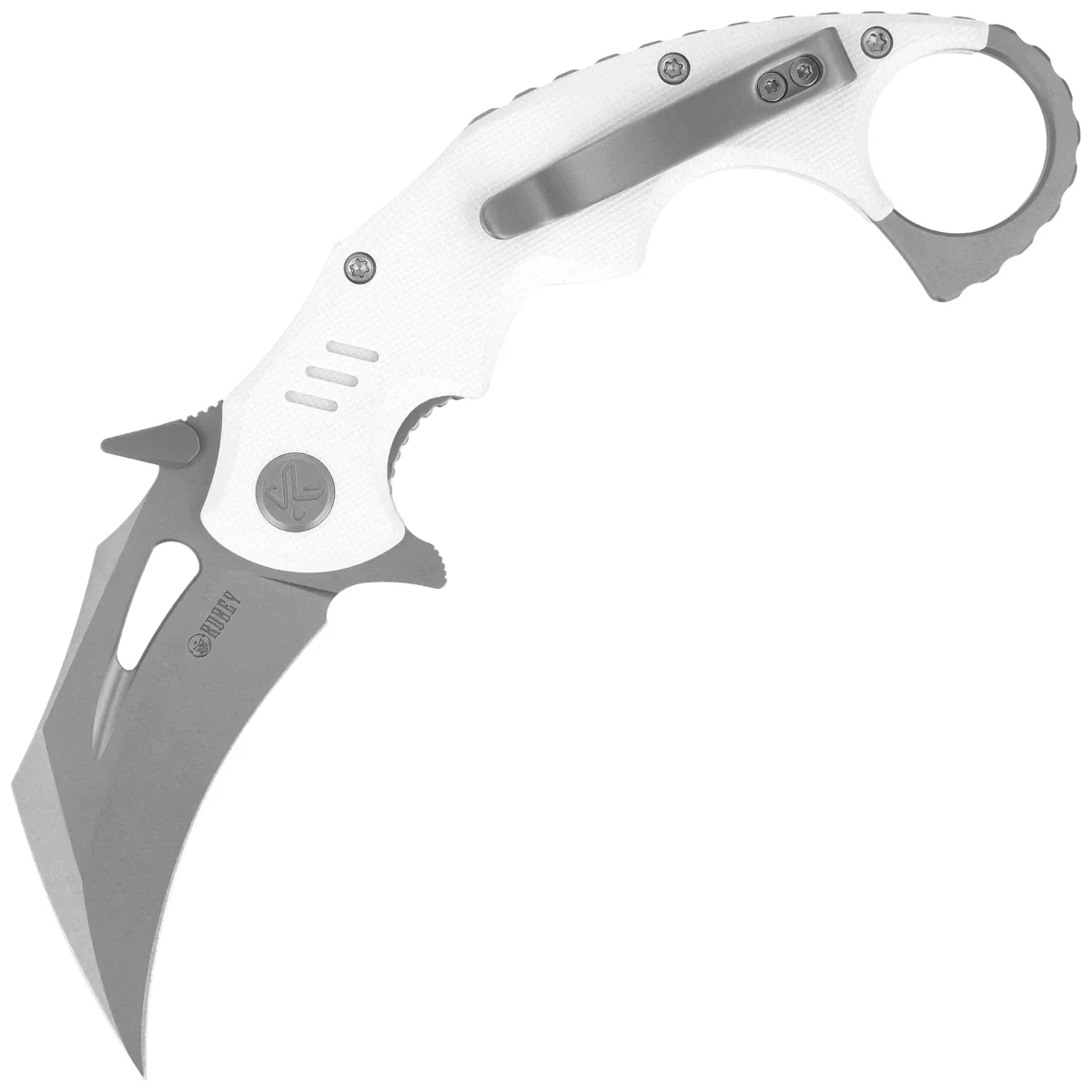 Zakmes Kubey Mini Wrath White G10, beadblasted 14C28N (KU262K)