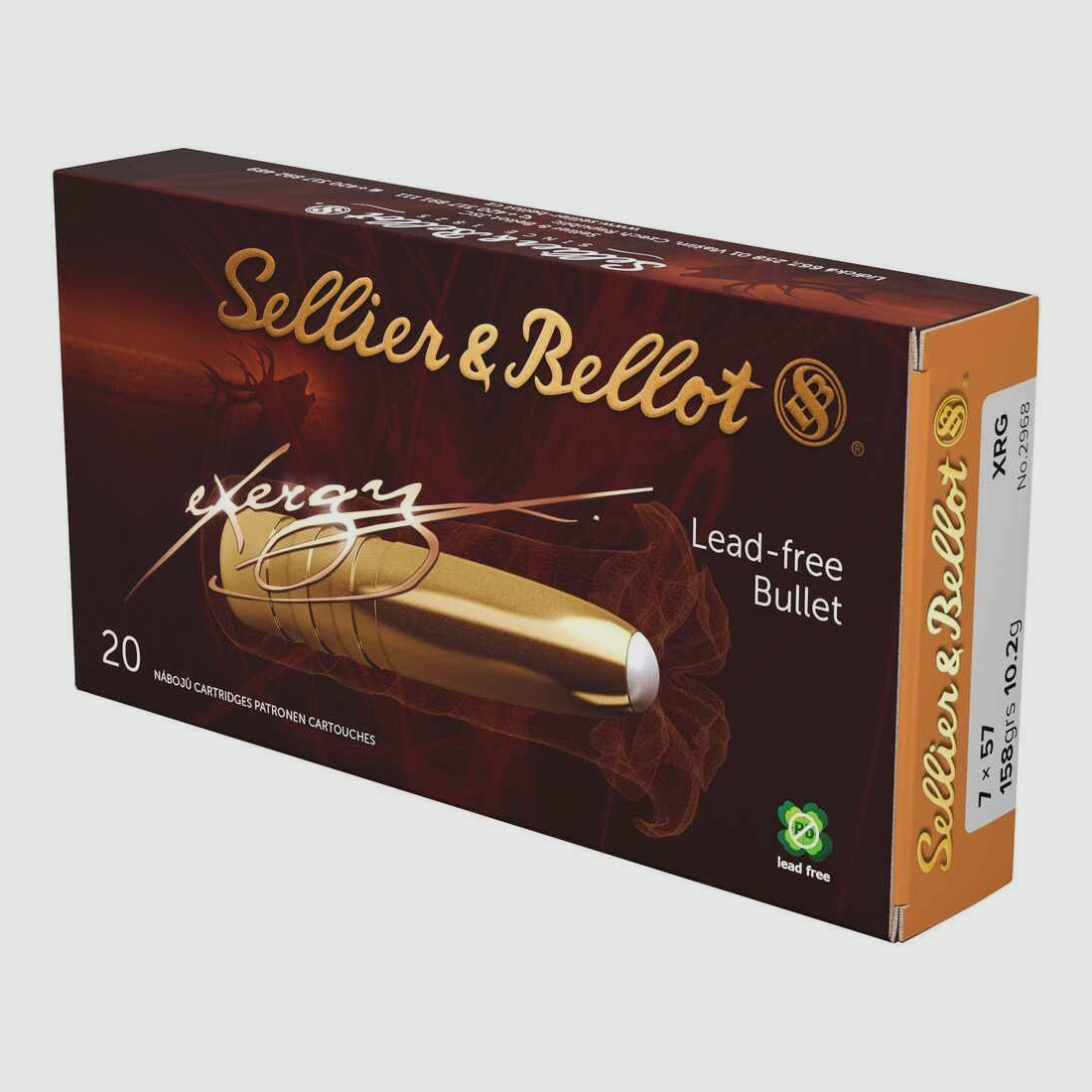 7x57 eXergy bleifrei 10,2g/158grs. Sellier & Bellot