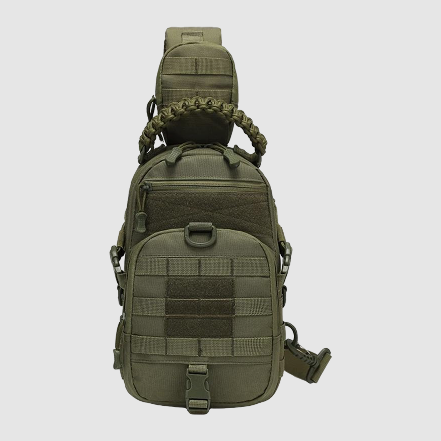 Sac à Dos Sling Tactique : Sac à Dos Crossbody EDC avec MOLLE et Compartiment pour Arme Caché (Vert Armée)