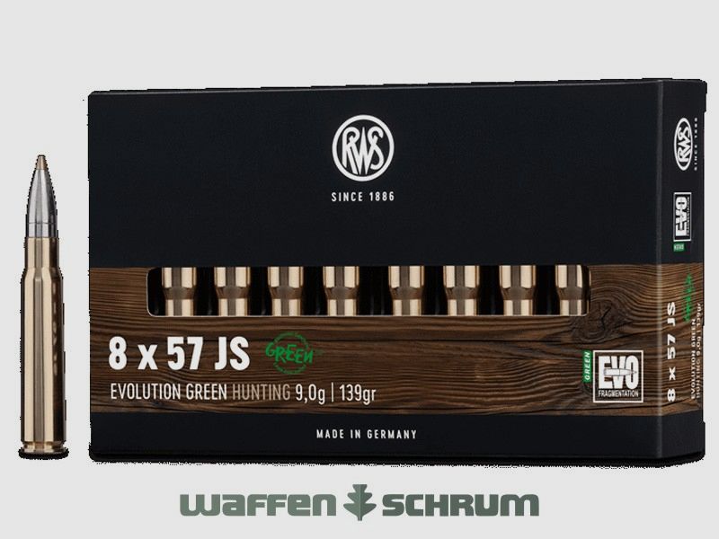 RWS 8x57JS Evo Green 9,0g - 139gr