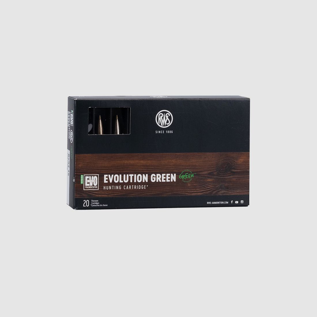 RWS 8x57 JS Evolution green 9,0g/139gr. Büchsenpatronen Bleifrei