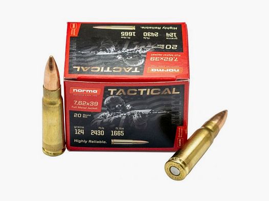 Norma CTG 7.62×39 FMJ 8g/124gr – 20 pcs