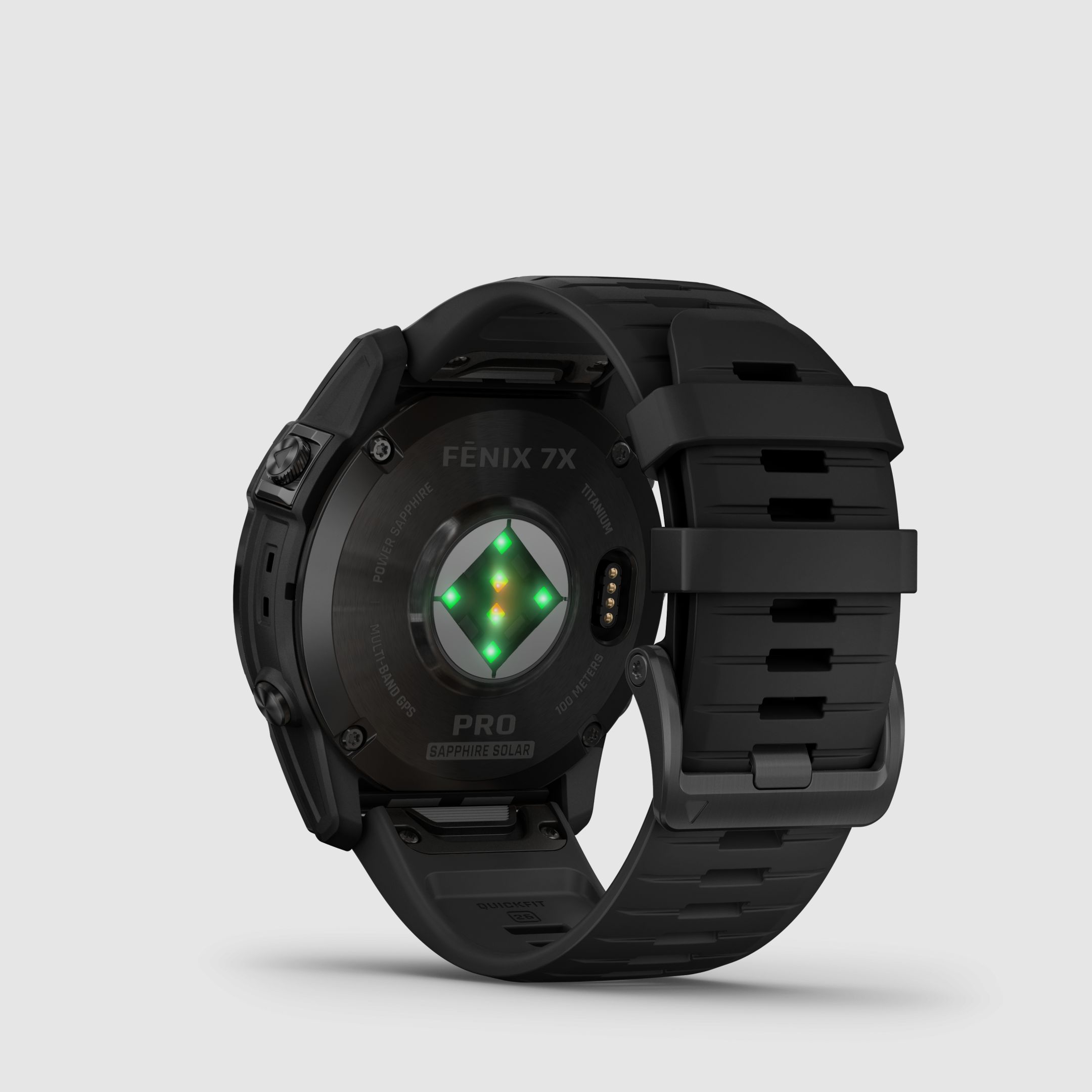 Garmin fēnix® 7X Pro – Sapphire Solar Edition, Black/Carbon Gray Titanium with QuickFit® Silicone Strap 26 mm