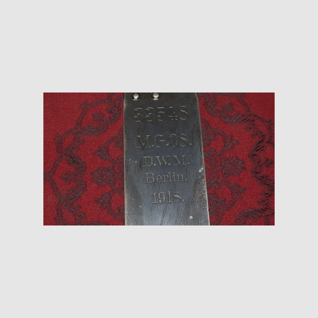 German weapons and ammunition casing cover MG08