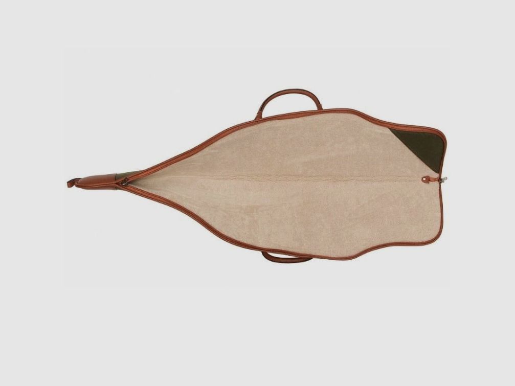 Maremmano Gewehrfutteral Luxus 120 cm, grünes Canvas mit Leder LN401, Bild 8 von 8