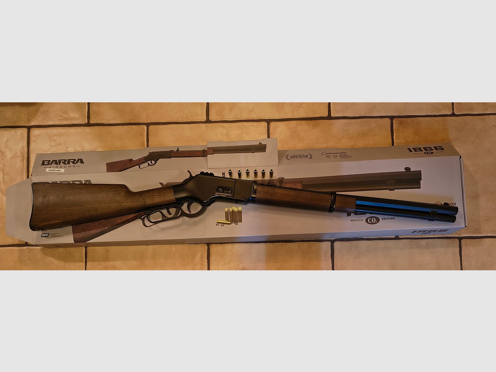 Barra 1866 4,5 mm Diabolo Co2 rifle incl. loading cases