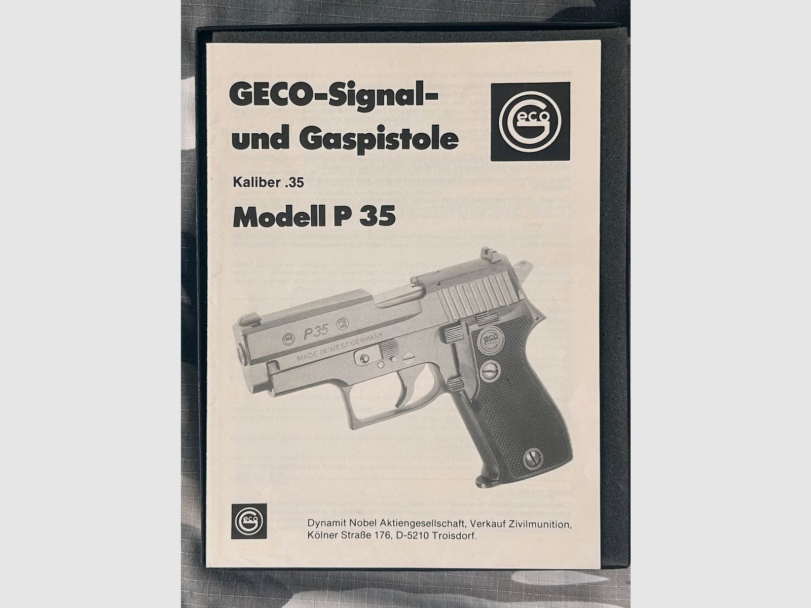 Geco P35 Sammlerstück - ladenneu Kaliber .35