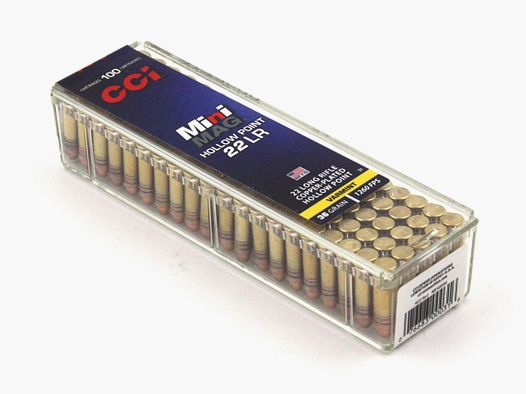 CCI Mini Mag, .22 LR, Varmint Hunting, CP-HP, 36 gr., 100 Stk.