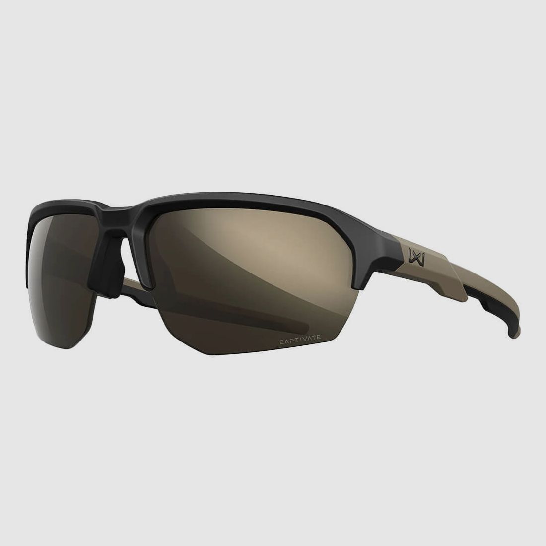 WileyX Brille Wiley X Jakl – Captivate Tungsten Mirror Linsen – Matt Schwarz/Tan Rahmen, Bild 1 von 8