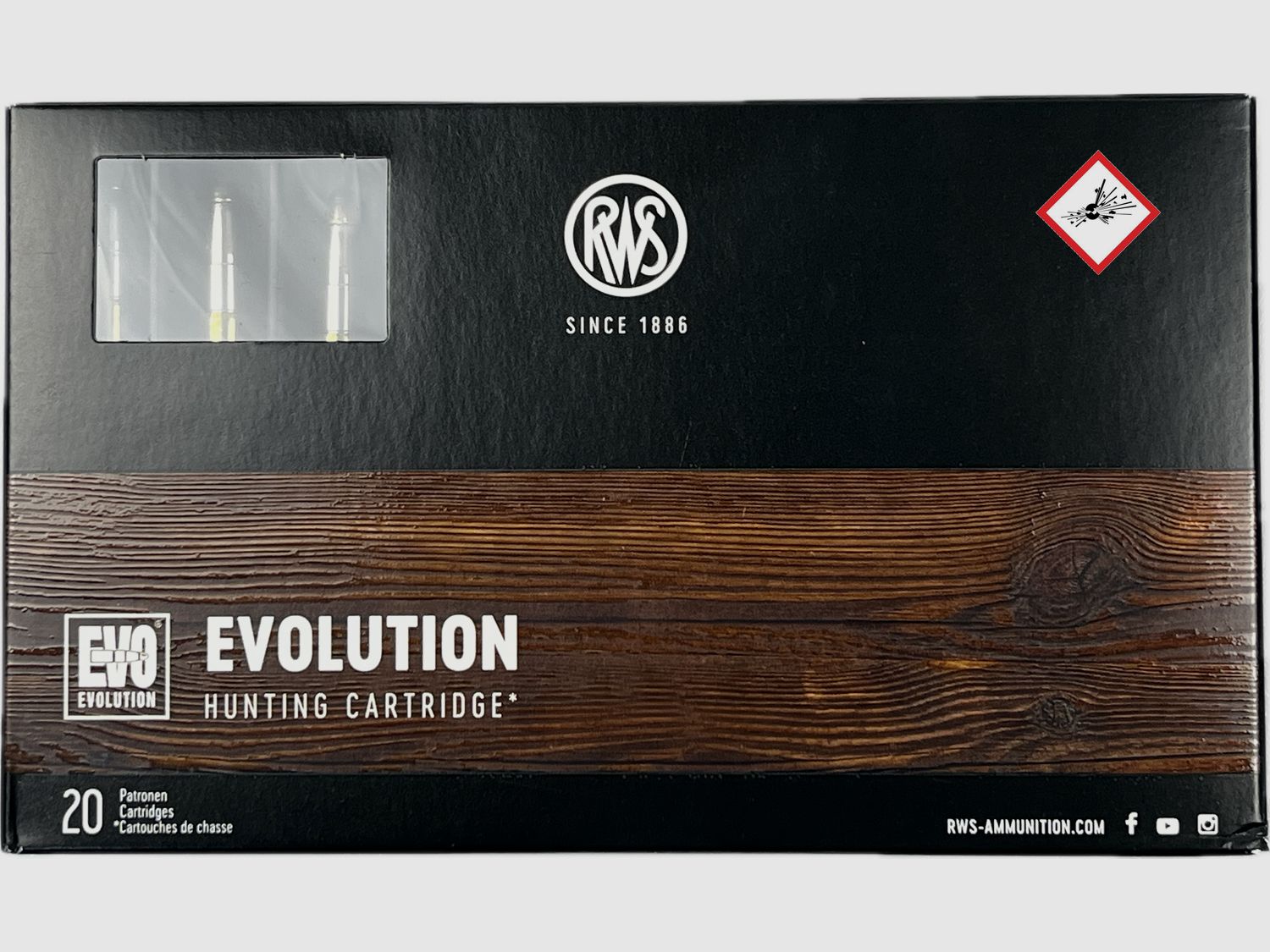 RWS Cartucho de caza Evolution Cal. 7X64 10,3g 159grs