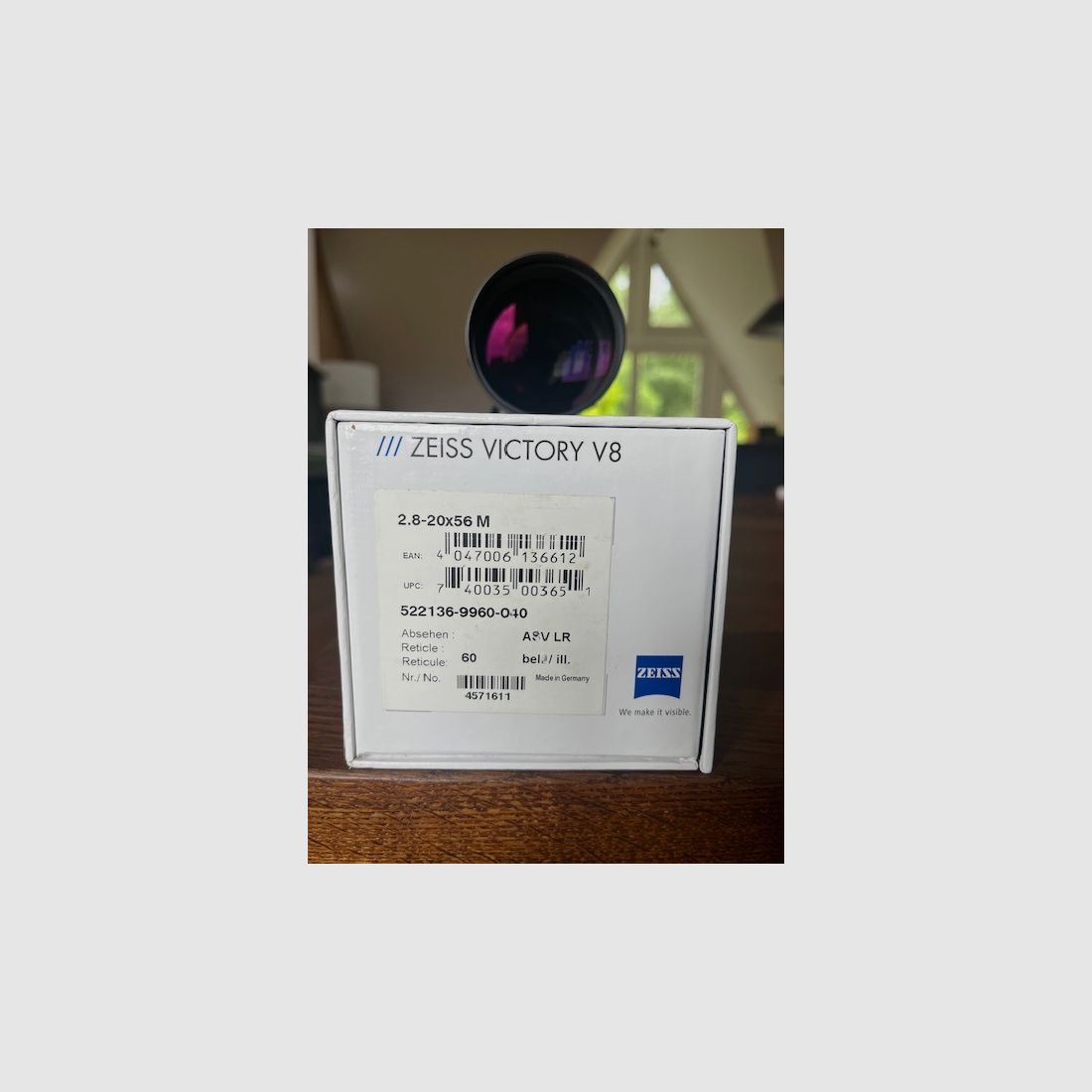 Zeiss V8 2,8-20x56,ASV, (LA60), Schiene  mit original Blaser Sattelmontage