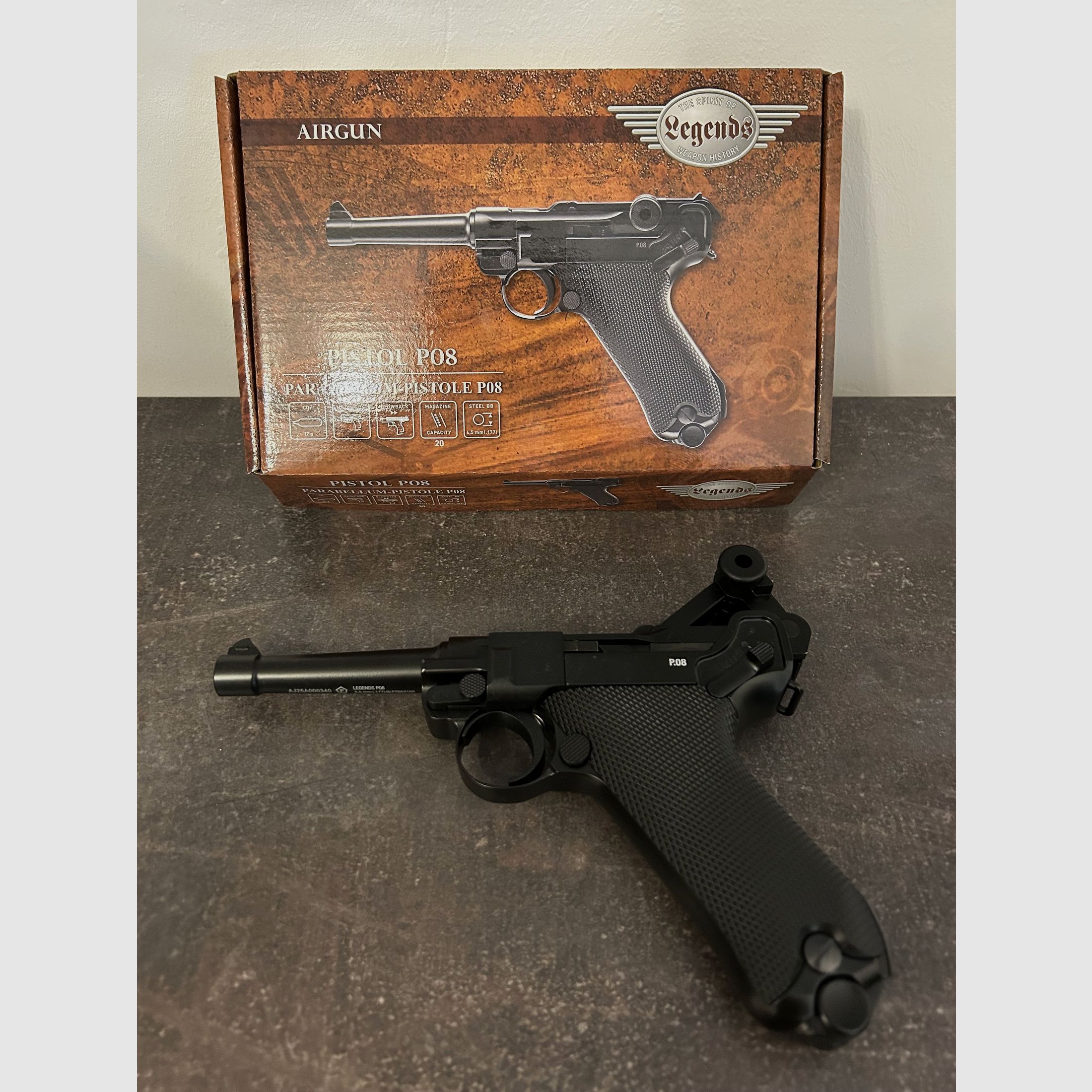 Luger P08 Co2 BLowback (Parabellum P08) 4,5mm BB