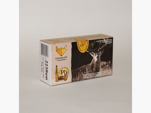 Fox Bullets Classic Hunter .223 Rem. 55GR / 3.6g lead-free 20 cartridges