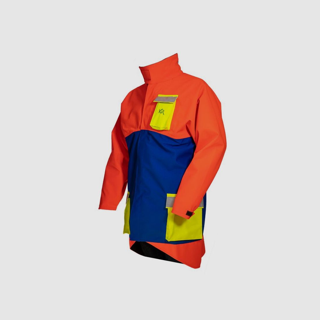 Kruedener Hundeführer-/ Durchgehjacke warnrot/blau/gelb