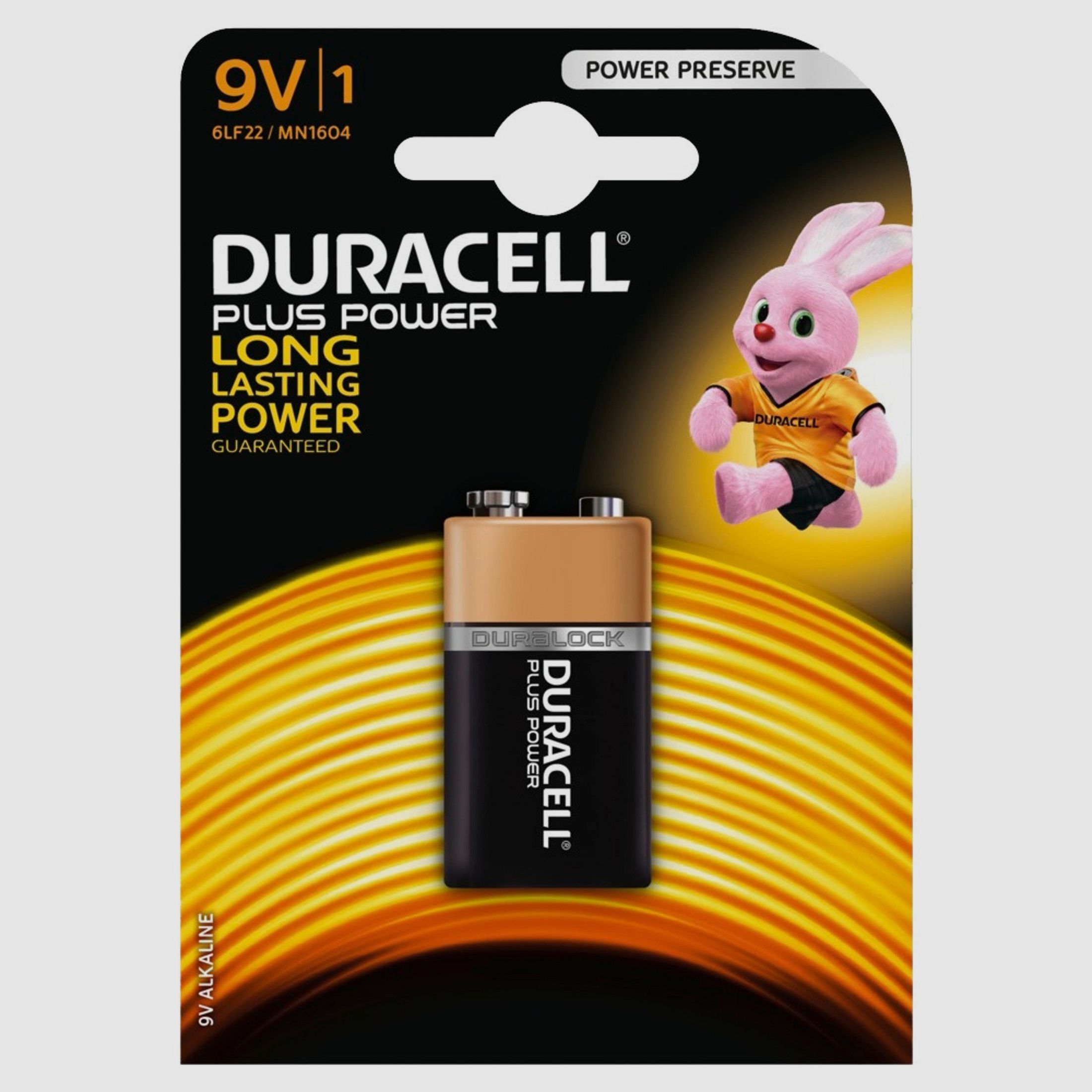 Duracell Batterie 6LF22/MN1604 (Blockbatterie) 9 V, IEC