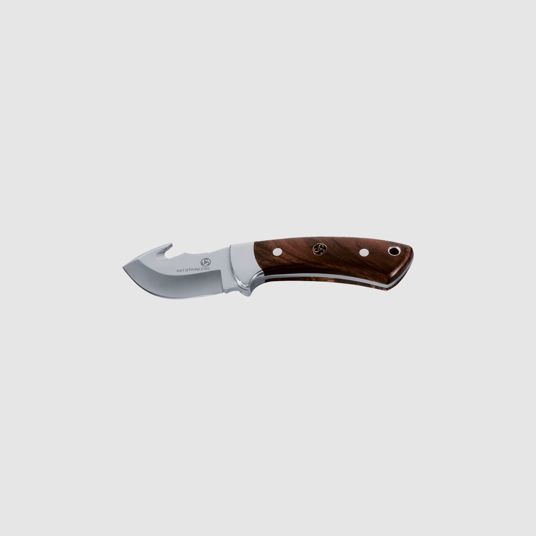 SAUER Feststehendes Messer Jagdskinner Walnuss 7cm Klinge -440er Stahl