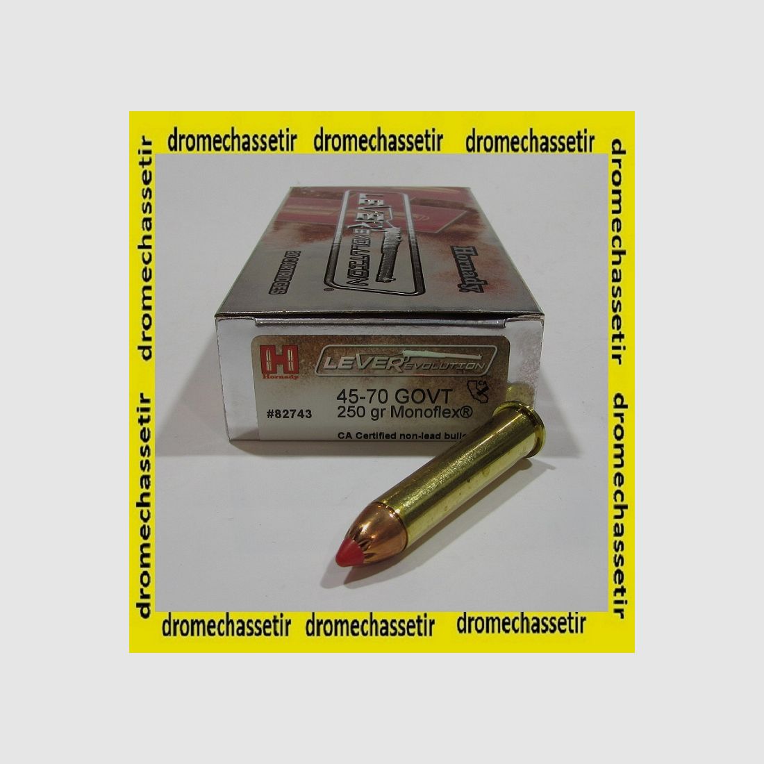 CAJA DE 20 PATRONES HORNADY Lever evolution 45-70 GOVT Monoflex 250 grs