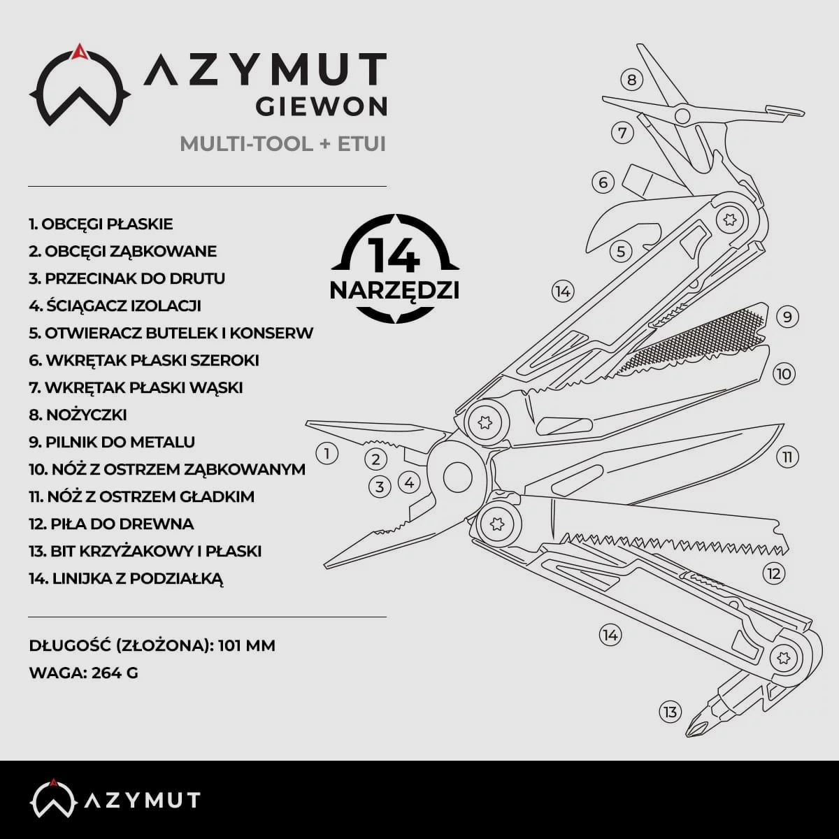 Multitool Azymut Giewon, zdjęcie 9 z 9