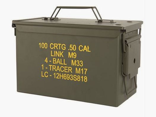 US AMMO STEEL BOX - .50 CAL - OLIV