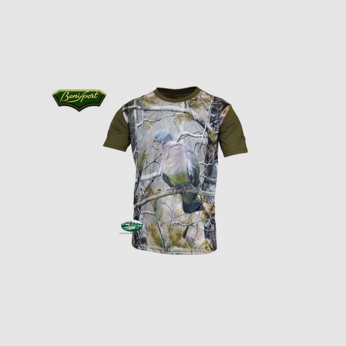 BENISPORT T-SHIRT Druck Taube 3D