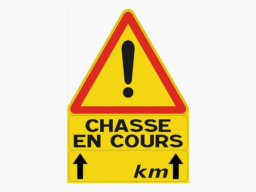 Triangle signalisation chasse en cours Pro Hunt