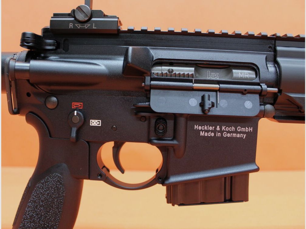 Heckler&Koch Ha.Büchse .223Rem Heckler&Koch/H&K MR223 A3 11" Lauf Schwarz HKey, Gas-Piston-System AR-15/HK416
