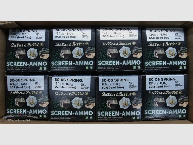 400 Schuss S&B 30-06 spring. 124 gr. Screen Ammo