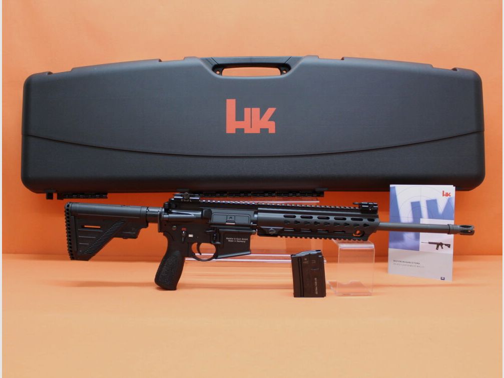 Heckler&Koch Ha. Fucile .223Rem Heckler&Koch/H&K MR223 A3 16,5" canna nera HKey, sistema a pistone a gas AR-15/HK416