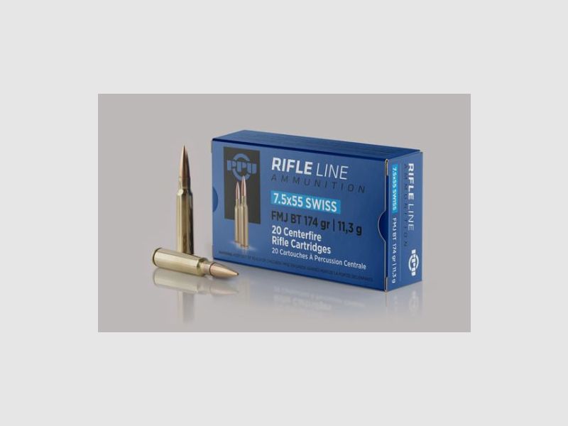 PPU 7,5×55 Swiss 174gr FMJ – 20er