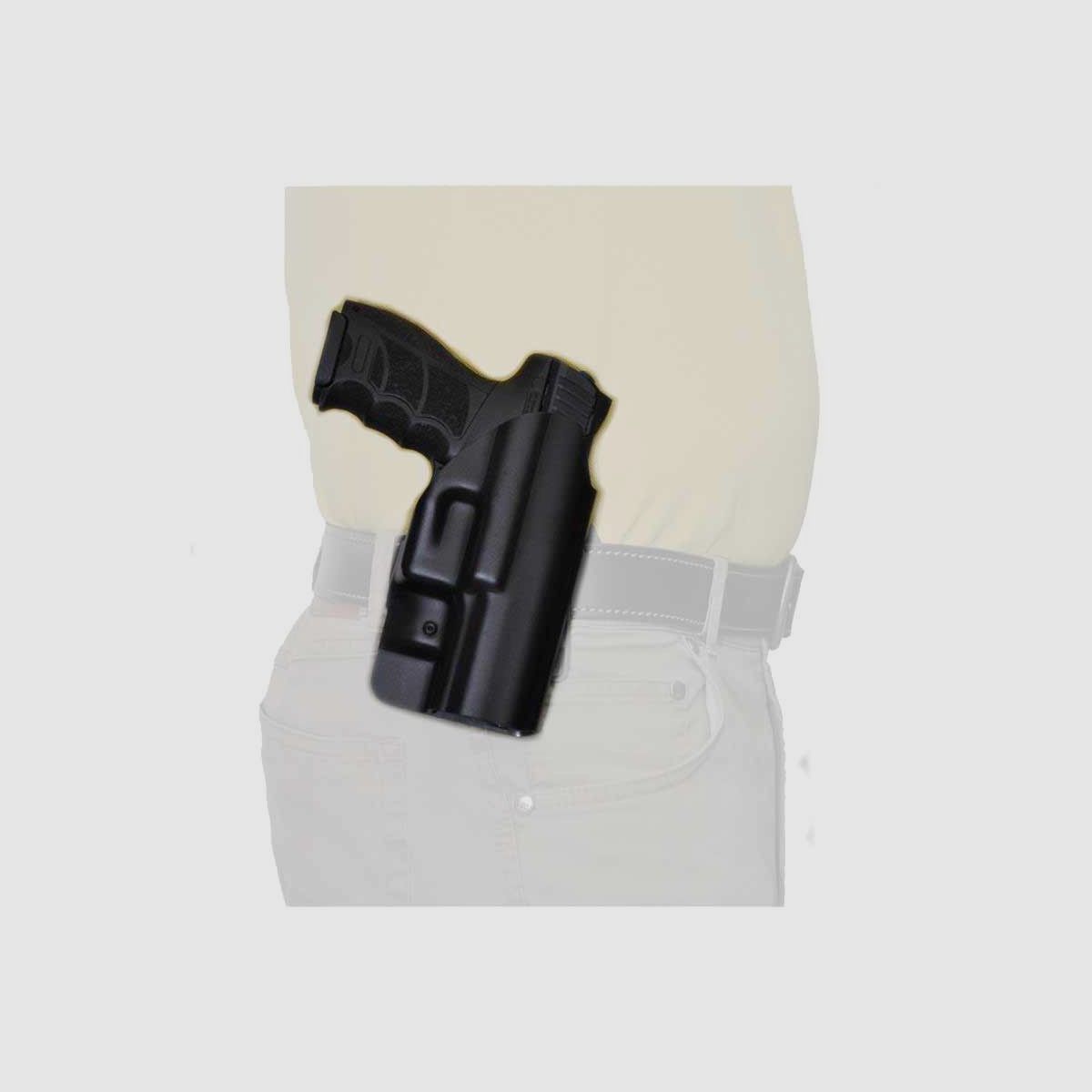 Kydex Gürtelholster mit Schnellsicherung Rechtshänder- Glock 19/23/25/32/38