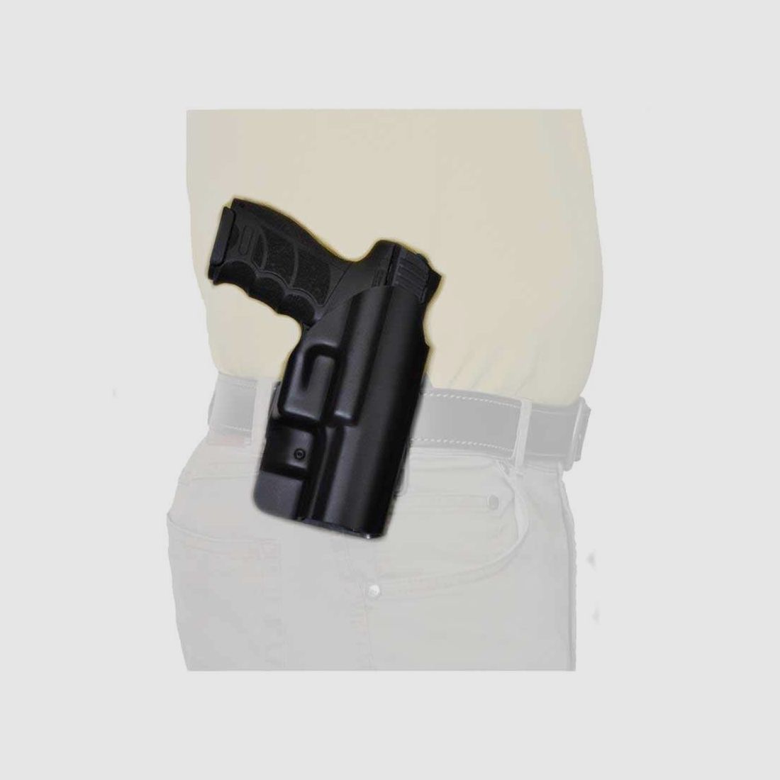 Kydex Gürtelholster mit Schnellsicherung Rechtshänder- Glock 19/23/25/32/38