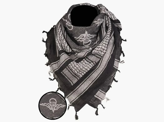 Mil-Tec Mil-Tec Shemagh Paratrooper 110x110 cm schwarz weiß