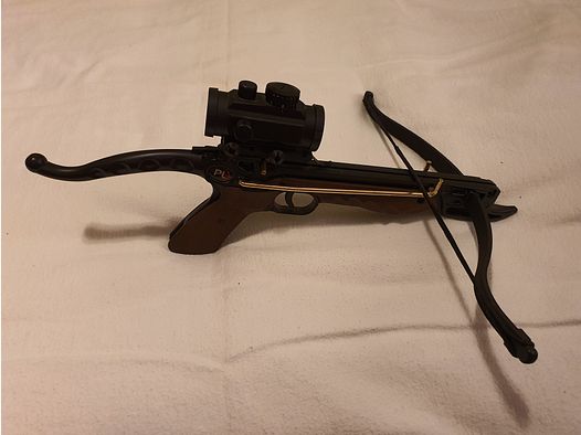 MX-80 Cobra Strike Recurve-Pistolenarmbrust 80LBS Aluminium Lauf und Holzoptik Knickspann-Armbrust, 175fps
