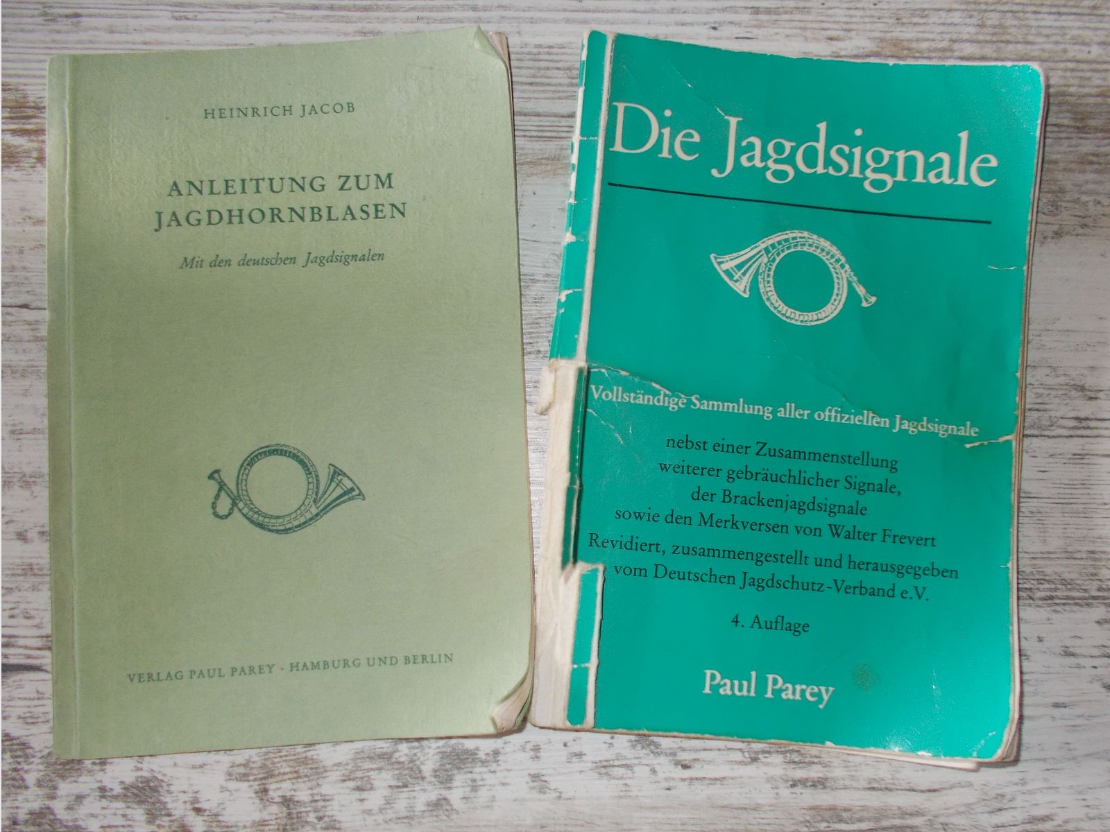3x Jagdhorn Taschenjagdhorn Fürst Pless ALT aus Nachlass