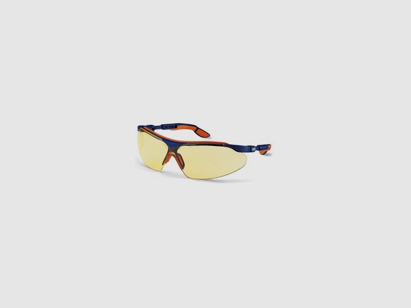 UVEX Schutzbrille I-VO Schießbrille blau/orange Scheibe: gelb/amber
