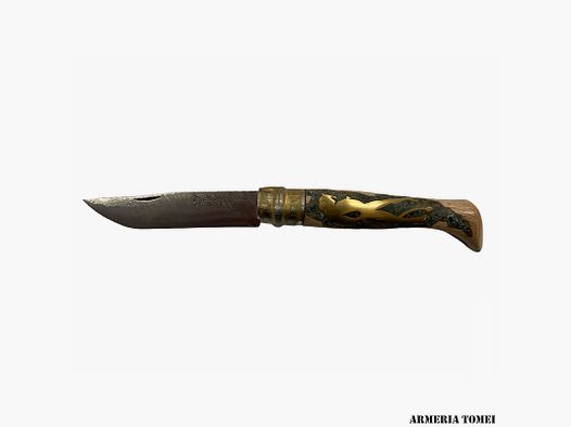 COLTELLO – OPINEL – N.9 CARBONE DIAVOLA REALIZZATO A MANO