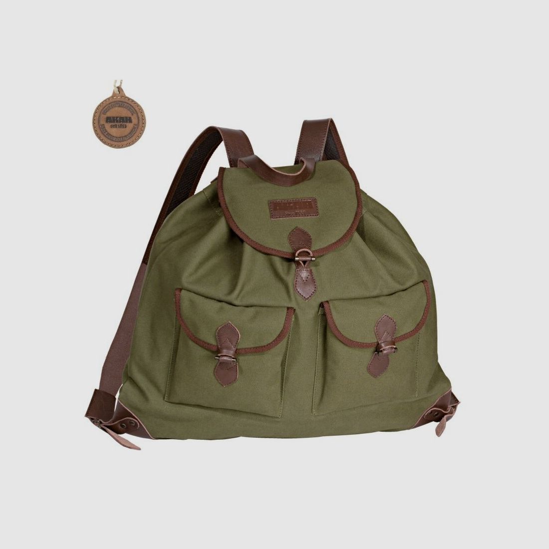 AKAH Canvas Rucksack lautlos