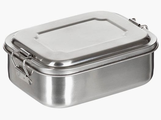 Lunchbox, Edelstahl, ca. 16 x 13 x 6,2 cm