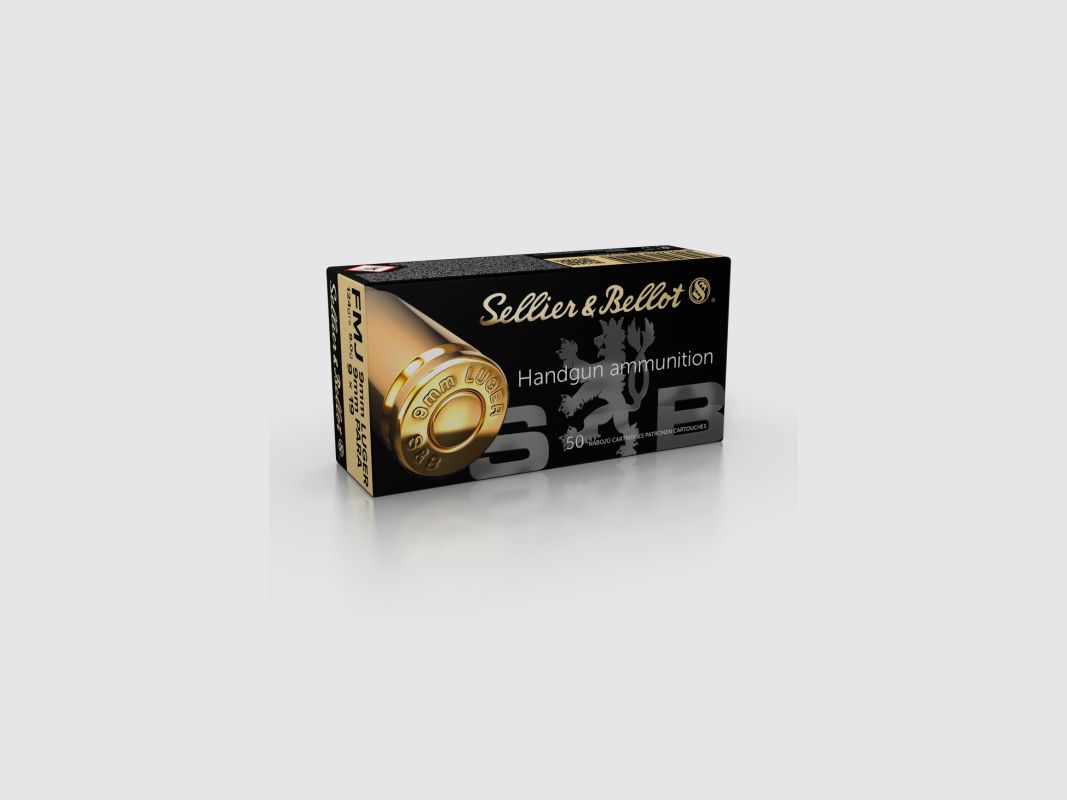 Munición Sellier&Bellot 9 mm PARA FMJ, 8,0 g/124 gr, imagen 1 de 3