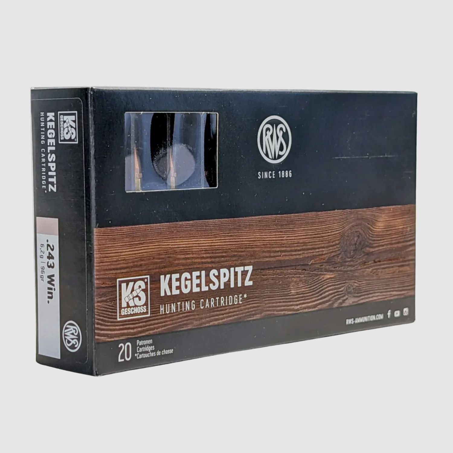 RWS .243Win Kegelspitz 96gr 20-Schuss